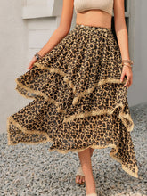 Load image into Gallery viewer, Lace Detail Layered Printed Skirt