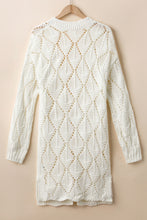 Load image into Gallery viewer, Openwork Open Front Long Sleeve Cardigan