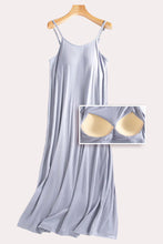 Load image into Gallery viewer, Scoop Neck Midi Cami Dress with Bra