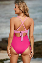 Load image into Gallery viewer, Cutout V-Neck Spaghetti Strap One-Piece Swimwear