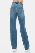 Load image into Gallery viewer, Judy Blue Full Size Tummy Control Cut Raw Hem Straight Jeans