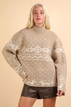 Load image into Gallery viewer, VERY J Christmas Element Mock Neck Long Sleeve Sweater