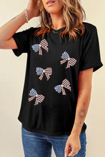 Load image into Gallery viewer, US Flag Round Neck Short Sleeve T-Shirt