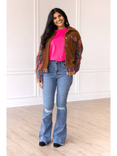 Load image into Gallery viewer, Brown Sherpa with Multi-Colored Sleeves