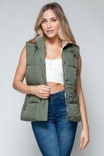 Load image into Gallery viewer, Snobbish Snap and Zip Closure Hooded Vest