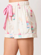 Load image into Gallery viewer, Printed Collared Neck Flounce Sleeve Top and Shorts Lounge Set