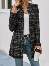 Load image into Gallery viewer, Plaid Open Front Long Sleeve Blazer