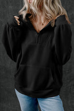 Load image into Gallery viewer, Half Zip Long Sleeve Sweatshirt