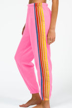 Load image into Gallery viewer, Contrast Striped Elastic Waist Active Pants