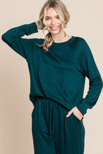 Load image into Gallery viewer, Super Lady Round Neck Raglan Sleeve Top and Drawstring Pants Lounge Set