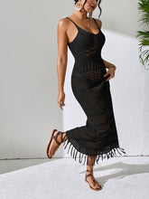 Load image into Gallery viewer, Openwork Scoop Neck Cover-Up Dress