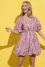 Load image into Gallery viewer, And The Why Full Size Floral Surplice Puff Sleeve Dress