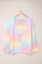 Load image into Gallery viewer, Gradient Open Front Drop Shoulder Cardigan