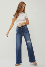 Load image into Gallery viewer, RISEN Full Size High Rise Distressed Wide Leg Jeans