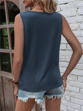 Load image into Gallery viewer, Cutout Twisted Round Neck Tank