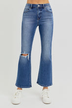 Load image into Gallery viewer, RISEN Full Size Distressed High Rise Crop Flare Jeans