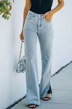 Load image into Gallery viewer, Side Slit Jeans with Pockets