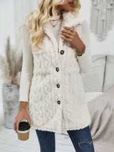 Load image into Gallery viewer, Fuzzy Button Up Vest Coat