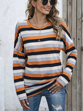 Load image into Gallery viewer, Full Size Striped Round Neck Long Sleeve T-Shirt Plus Size