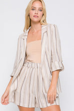 Load image into Gallery viewer, Love Tree Linen Woven Striped Blazer