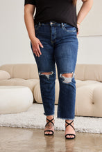 Load image into Gallery viewer, RFM Full Size Tummy Control Distressed High Waist Raw Hem Jeans