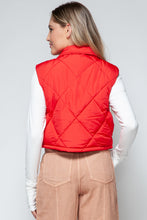 Load image into Gallery viewer, Snobbish Snap Down Quilted Crop Vest