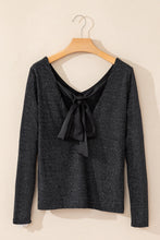 Load image into Gallery viewer, Bowknot V-Neck Long Sleeve Blouse