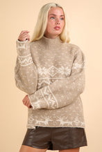 Load image into Gallery viewer, VERY J Christmas Element Mock Neck Long Sleeve Sweater