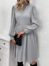 Load image into Gallery viewer, Textured Turtleneck Long Sleeve Dress