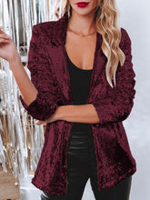 Load image into Gallery viewer, Sequin Lapel Collar Long Sleeve Blazer