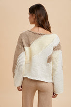 Load image into Gallery viewer, Annie Wear Color Block Drop Shoulder Sweater