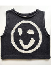 Load image into Gallery viewer, Smiley Round Neck Sweater Vest