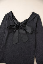 Load image into Gallery viewer, Bowknot V-Neck Long Sleeve Blouse