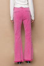 Load image into Gallery viewer, POL Raw Hem Embroidered Flare Pants