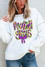 Load image into Gallery viewer, MARDI GRAS Round Neck Long Sleeve Sweatshirt