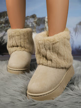 Load image into Gallery viewer, Thermal Faux Fur Suede Platform Boots