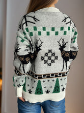 Load image into Gallery viewer, Christmas Element Round Neck Long Sleeve Sweater