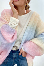 Load image into Gallery viewer, Gradient Open Front Drop Shoulder Cardigan