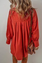 Load image into Gallery viewer, Pocketed Button Down Long Sleeve Shirt Dress