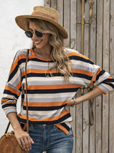 Load image into Gallery viewer, Full Size Striped Round Neck Long Sleeve T-Shirt Plus Size