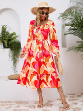 Load image into Gallery viewer, Printed Long Sleeve Midi Dress