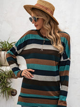 Load image into Gallery viewer, Full Size Striped Round Neck Long Sleeve T-Shirt Plus Size