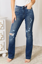 Load image into Gallery viewer, Judy Blue Full Size Mid Rise Hand Sand &amp; Destroy Bootcut Jeans