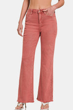 Load image into Gallery viewer, Zenana Acid Washed Frayed Hem Bootcut Jeans