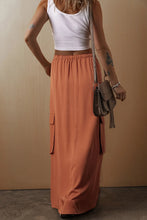 Load image into Gallery viewer, Drawstring Maxi Skirt with Pockets