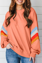 Load image into Gallery viewer, Contrast Round Neck Long Sleeve Sweatshirt