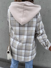 Load image into Gallery viewer, Plaid Button Up Hooded Jacket