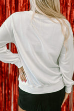 Load image into Gallery viewer, Valentine’s Day XOXO Glitter Round Neck Sweatshirt