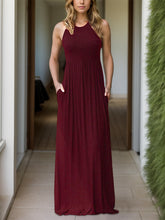 Load image into Gallery viewer, Pocketed Round Neck Sleeveless Dress