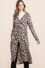 Load image into Gallery viewer, Celeste Full Size Leopard V-Neck Long Sleeve Cardigan